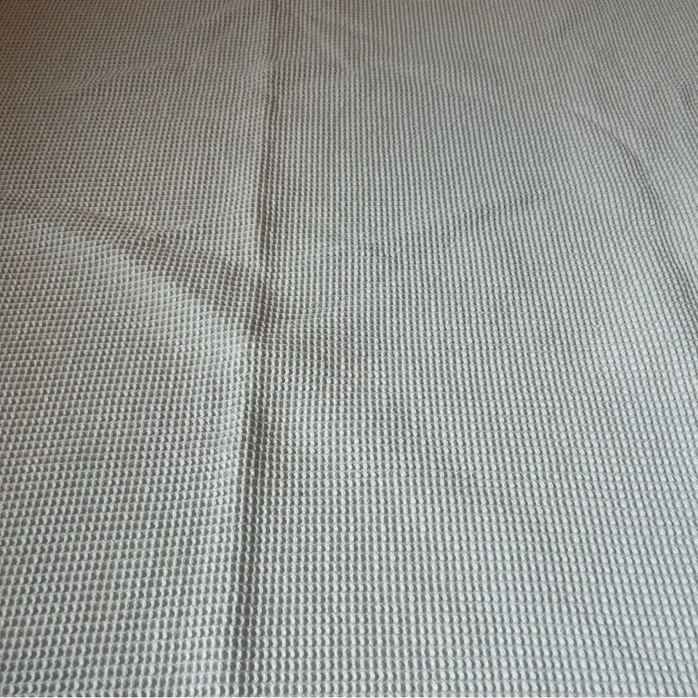 Pottery Barn Textured Cotton Shower Curtain Taupe Brown Minimalist